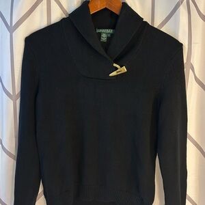 Ralph Lauren Navy Cowl Neck Sweater